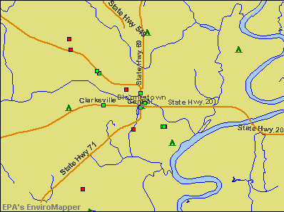 Blountstown, Florida environmental map by EPA