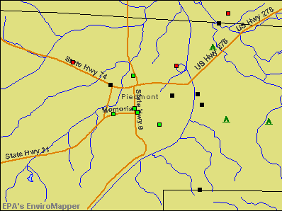 Piedmont, Alabama environmental map by EPA