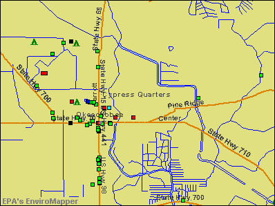 Cypress Quarters, Florida environmental map by EPA