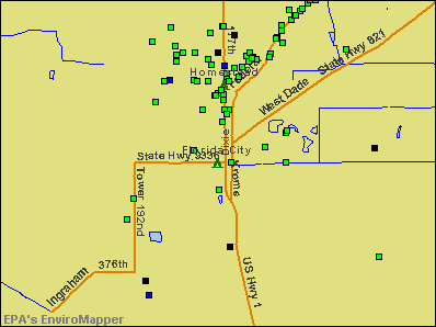 Florida City, Florida environmental map by EPA