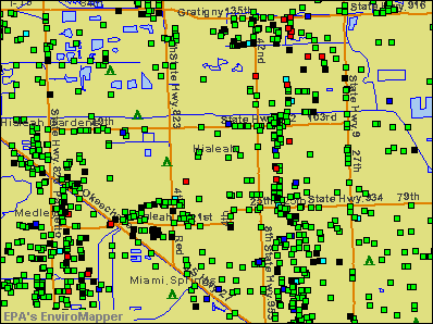 Hialeah, Florida environmental map by EPA
