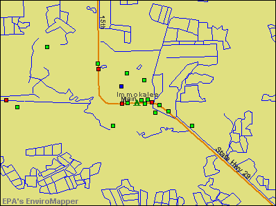 Immokalee, Florida environmental map by EPA