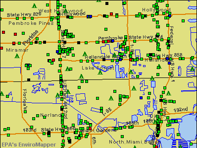 Lake Forest, Florida environmental map by EPA