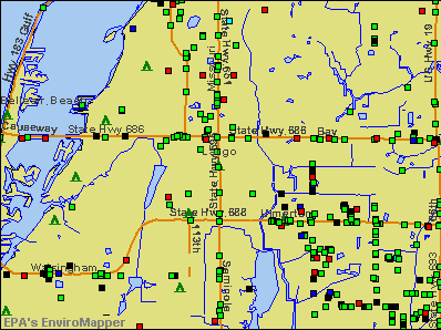 Largo, Florida environmental map by EPA