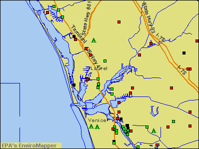 Laurel, Florida environmental map by EPA