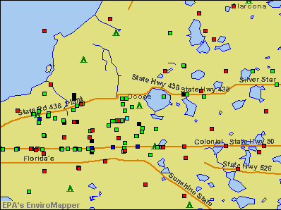 Ocoee, Florida environmental map by EPA
