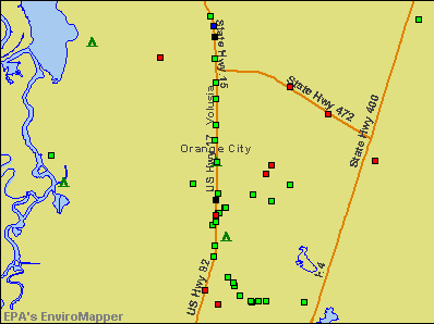 Orange City, Florida environmental map by EPA