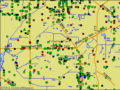 Pinellas Park, Florida environmental map by EPA
