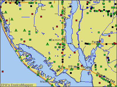 Seminole, Florida environmental map by EPA