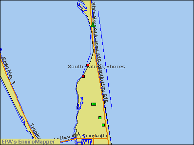 South Patrick Shores, Florida environmental map by EPA