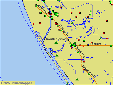 South Venice, Florida environmental map by EPA