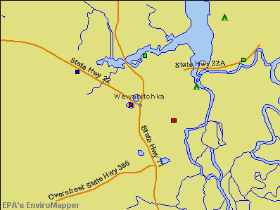 Wewahitchka, Florida environmental map by EPA