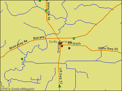 Zolfo Springs, Florida environmental map by EPA