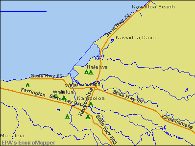Haleiwa, Hawaii environmental map by EPA