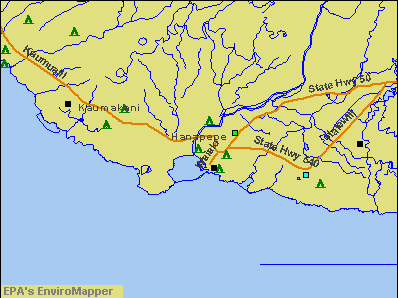Hanapepe, Hawaii environmental map by EPA