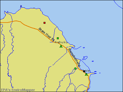 Kahuku, Hawaii environmental map by EPA