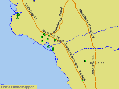 Kailua, Hawaii environmental map by EPA