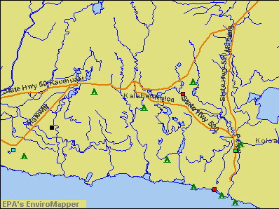 Kalaheo, Hawaii environmental map by EPA