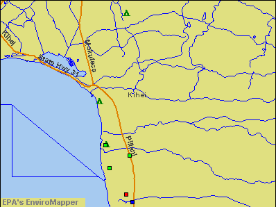 Kihei, Hawaii environmental map by EPA