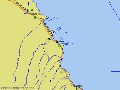 Laie, Hawaii environmental map by EPA