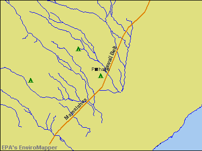 Pahala, Hawaii environmental map by EPA