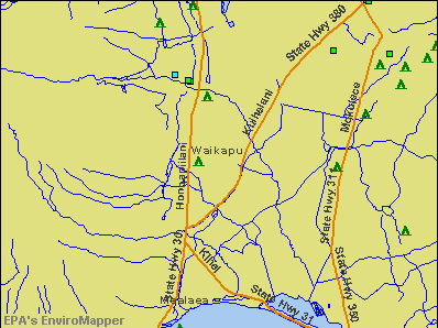 Waikapu, Hawaii environmental map by EPA