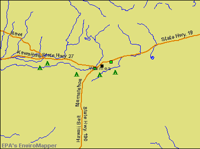 Waimea, Hawaii environmental map by EPA
