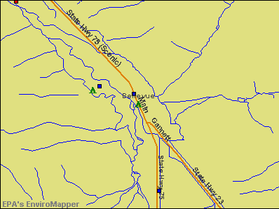 Bellevue, Idaho environmental map by EPA