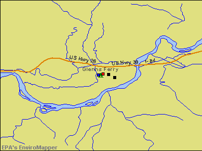 Glenns Ferry, Idaho environmental map by EPA