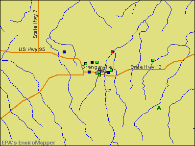 Grangeville, Idaho environmental map by EPA