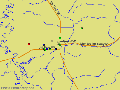 Montpelier, Idaho environmental map by EPA