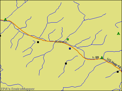 Osburn, Idaho environmental map by EPA