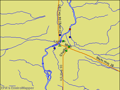 Salmon, Idaho environmental map by EPA