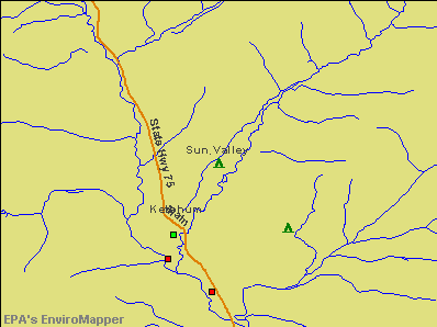 Sun Valley, Idaho environmental map by EPA