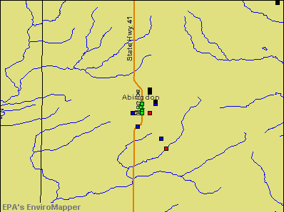 Abingdon, Illinois environmental map by EPA