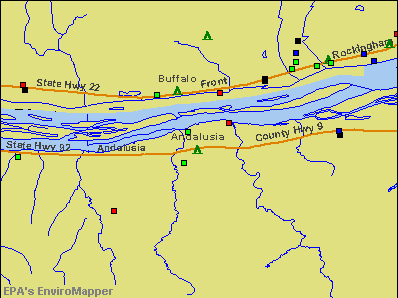 Andalusia, Illinois environmental map by EPA