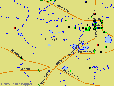 Barrington Hills, Illinois environmental map by EPA