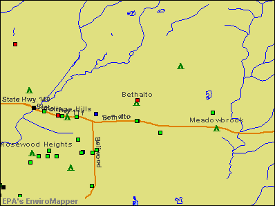 Bethalto, Illinois environmental map by EPA