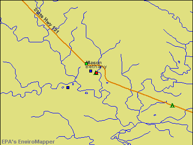 Bethany, Illinois environmental map by EPA