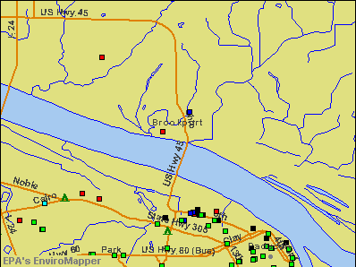 Brookport, Illinois environmental map by EPA