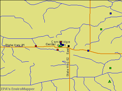 Cambridge, Illinois environmental map by EPA