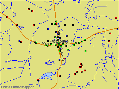 Carbondale, Illinois environmental map by EPA
