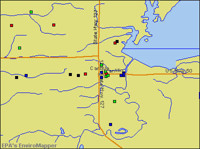 Carlyle, Illinois environmental map by EPA