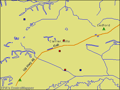 Carrier Mills, Illinois environmental map by EPA
