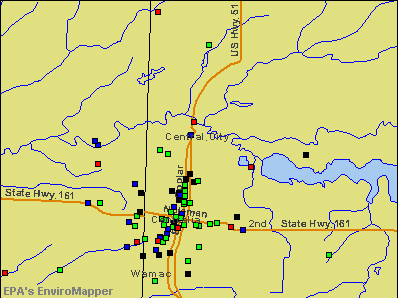 Central City, Illinois environmental map by EPA