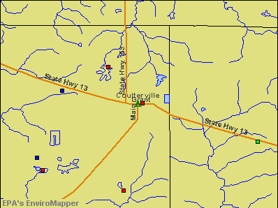 Coulterville, Illinois environmental map by EPA