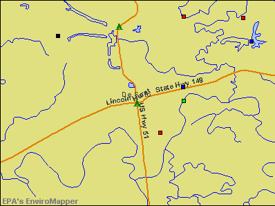 De Soto, Illinois environmental map by EPA