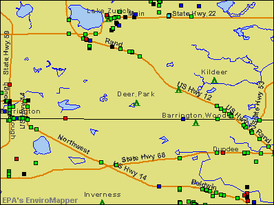 Deer Park, Illinois environmental map by EPA