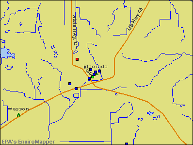 Eldorado, Illinois environmental map by EPA