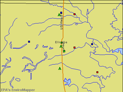 Elkville, Illinois environmental map by EPA